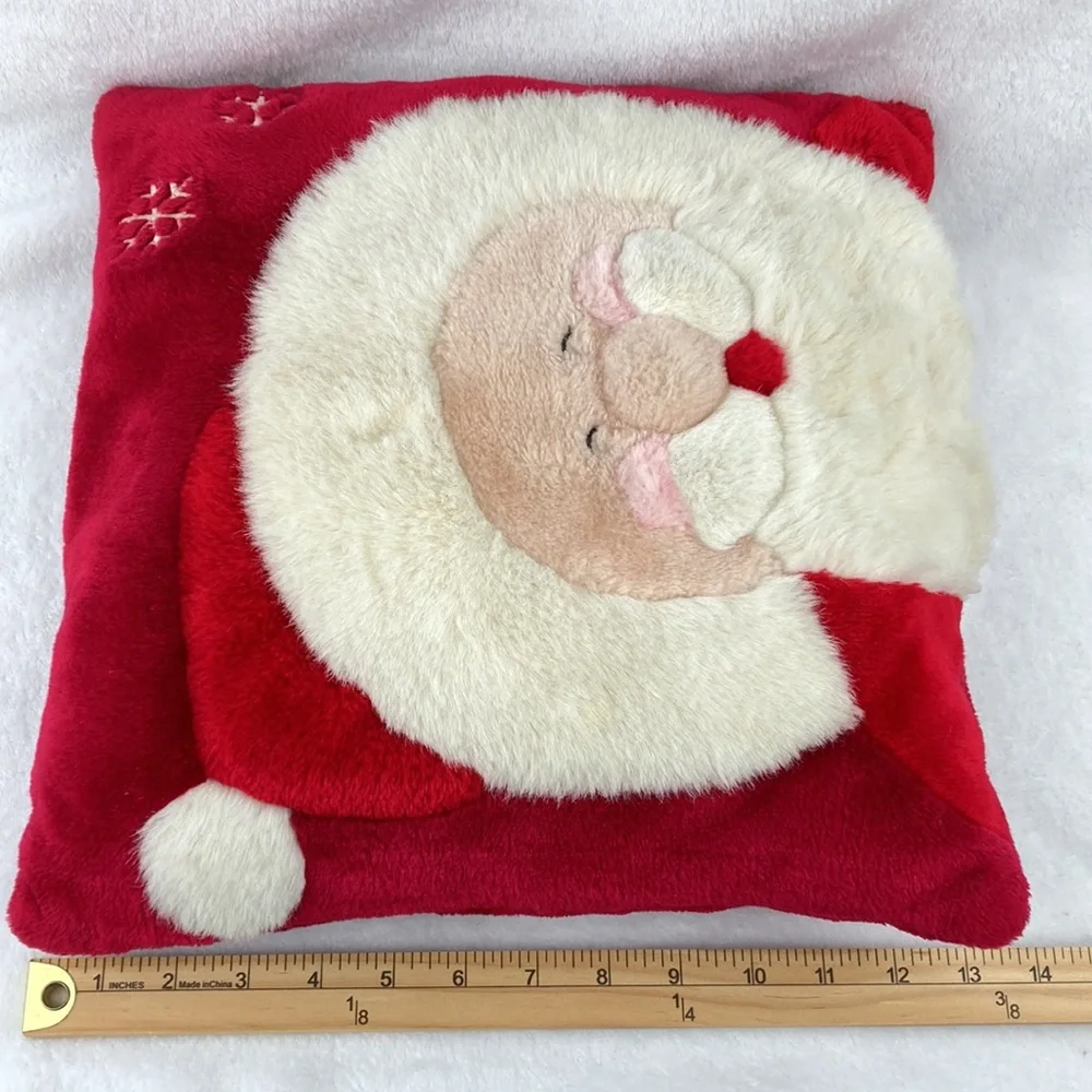 VTG Christmas Santa Claus Plush Pillow 14”